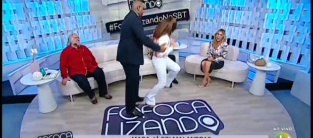Lívia Andrade e Mara Maravillha discutem ao vivo (Foto internet) Lívia Andrade e Mara Maravillha discutem ao vivo (Foto internet)