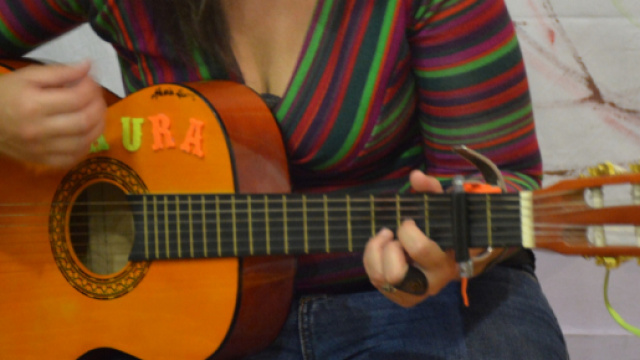 Maria Laura Villalba durante una delle sue attività.