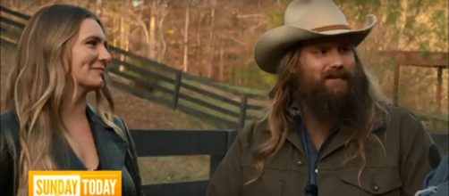 Chris Stapleton and wife, Morgane have multiple reasons for joy in life and in music these days. [TODAY screencap/YouTube]