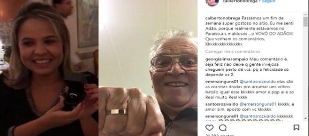 Apresentador faz brincadeira com anel de noivado Apresentador faz brincadeira com anel de noivado