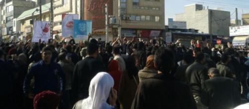 Iran protest rally. - [Image courtesy unidentified Iranian / Wikimedia Commons]