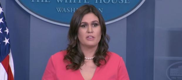 Sarah Huckabee Sanders at the White House, via Twitter Sarah Huckabee Sanders at the White House, via Twitter