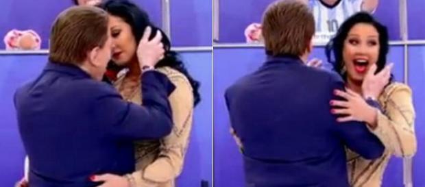 Silvio Santos surpreende com atitude com Hellen Silvio Santos surpreende com atitude com Hellen