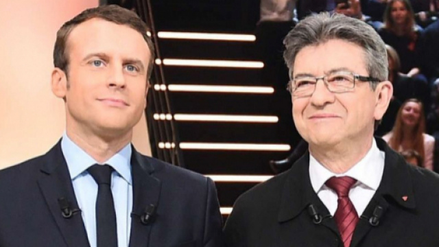 Un Macron-Jupiter sûr de lui face à un Mélenchon souriant malgré lui.