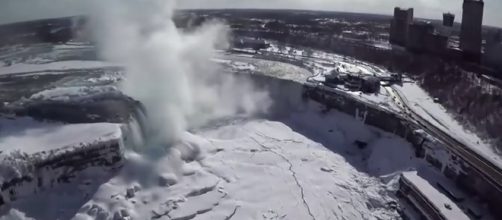 It's icy cold at Niagara Falls right now due to the current Arctic blast. - [NBC News / YouTube screencap]