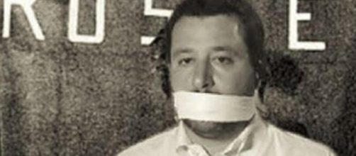 Il fotomontaggio ritraente Matteo Salvini prigioniero delle Brigate Rosse - ultimaora.org