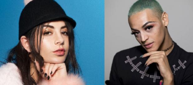 À esquerda Charli XCX e ao lado Pabllo Vittar À esquerda Charli XCX e ao lado Pabllo Vittar