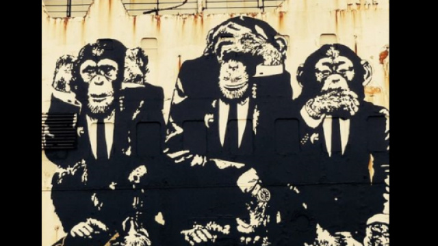 Non vedo, non sento, non intervengo. Fonte: pinterest