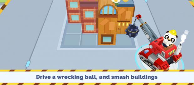 'Dr. Panda Trucks' has a construction theme where kids can both build and destroy buildings. (Image via Dr. Panda, used with permission.) 'Dr. Panda Trucks' has a construction theme where kids can both build and destroy buildings. (Image via Dr. Panda, used with permission.)