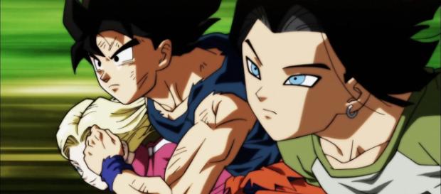 Goku, No.17 y No.18 en el episodio 118. Goku, No.17 y No.18 en el episodio 118.