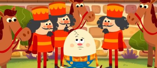 "Humpty Dumpty" is one of the famous nursery rhymes. [Image:YouTube/SuperSimpleSongs]