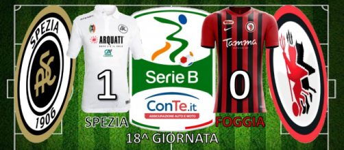 Lo Spezia batte per 1-0 il Foggia nella 18^ giornata del campionato di Serie B ConTe.it 2017/18