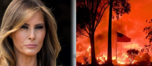 Melania Trump, California wildfires, via Twitter