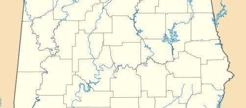 Image of Alabama, with county lines shown [via CCO | Wikipedia]