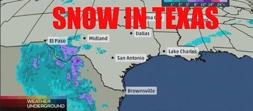 Snow in areas of Texas for first time in 32 years. - [Image: Donation Kingdom/YouTube screenshot]