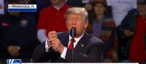 Donald Trump at rally, via YouTube