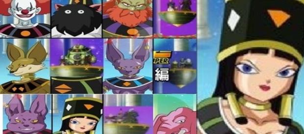 Dragon Ball Super Los 12 dioses de la destrucción, el dios payaso y la diosa cleopatra Dragon Ball Super Los 12 dioses de la destrucción, el dios payaso y la diosa cleopatra