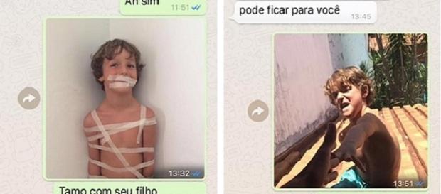 Pedro chegou a ser imobilizado com uma fita adesiva durante a brincadeira Pedro chegou a ser imobilizado com uma fita adesiva durante a brincadeira