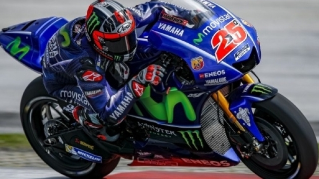 Maverick Vinales in sella alla sua Yamaha