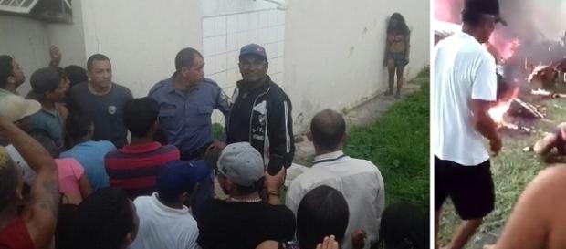 População invadiu a delegacia para fazer justiça com as próprias mãos População invadiu a delegacia para fazer justiça com as próprias mãos