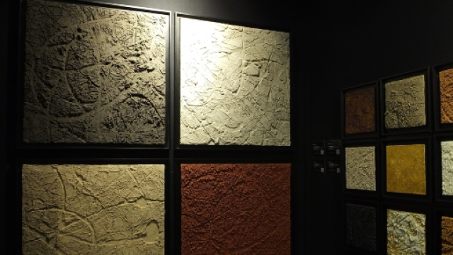 La materiography de Gaspard au salon d'art contemporain A3f, à Paris, 2017