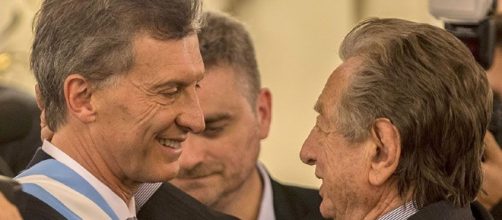 Franco y Mauricio Macri en su asunción