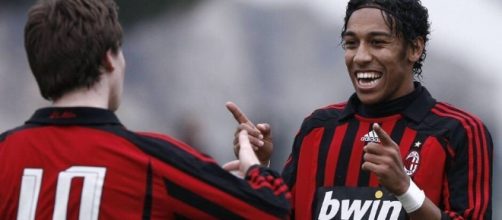 Pierre Aubameyang ai tempi della squadra Primavera del Milan