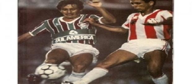 Decisão do Carioca de 1985: última final entre Fluminense e Bangu (Foto: Cacellain) Decisão do Carioca de 1985: última final entre Fluminense e Bangu (Foto: Cacellain)