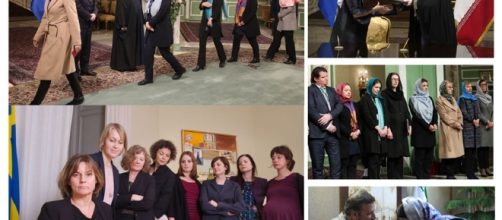 Imágenes de la polémica del Gobierno feminista sueco en Irán.