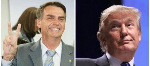 Jair Bolsonaro e Donald Trump (à diretia) Jair Bolsonaro e Donald Trump (à diretia)