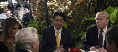 Donald Trump e il presidente del Giappone Shinzo Abe