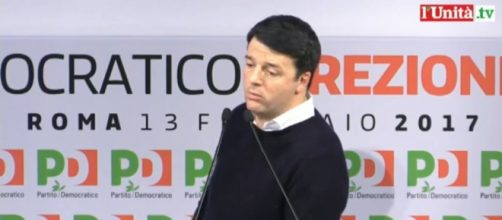 Matteo Renzi durante la Direzione del PD