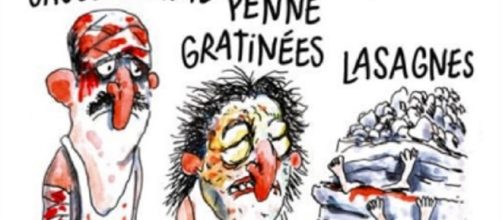 Vignetta di Charlie Hebdo sul terremoto in Italia - today.it