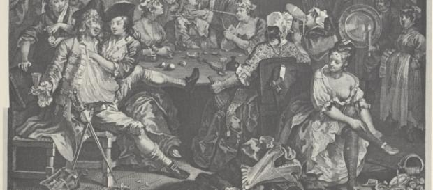 Hogarth A Rake's Progress, wikimedia commons, public domain Hogarth A Rake's Progress, wikimedia commons, public domain