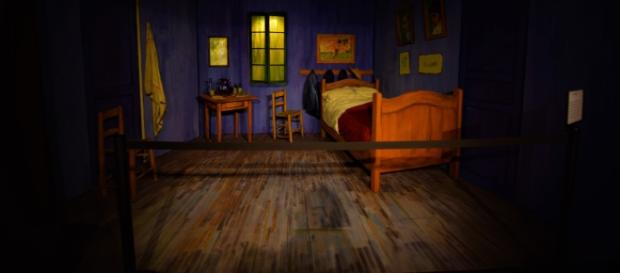 la Stanza di Van Gogh in 3D, all'entrata del museo. la Stanza di Van Gogh in 3D, all'entrata del museo.