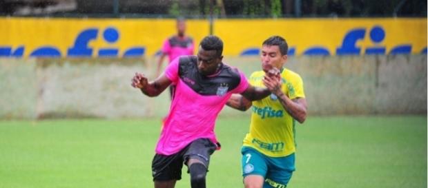 Na pré-temporada, time realizou um jogo-treino com o Palmeiras Na pré-temporada, time realizou um jogo-treino com o Palmeiras