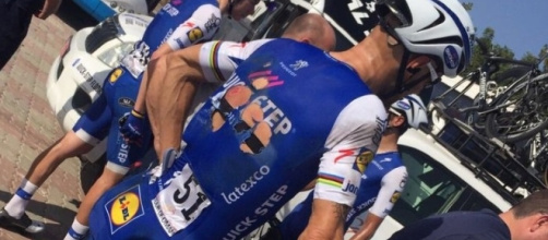 Tom Boonen ammaccato al traguardo
