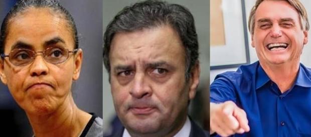Marina Silva empata com Jair Bolsonaro nas pesquisas; Aécio Neves fica atrás dos dois Marina Silva empata com Jair Bolsonaro nas pesquisas; Aécio Neves fica atrás dos dois