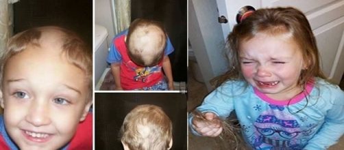 Crianças que cortaram sozinhas seus cabelos