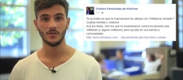 Imagen del video difundido en facebook Imagen del video difundido en facebook