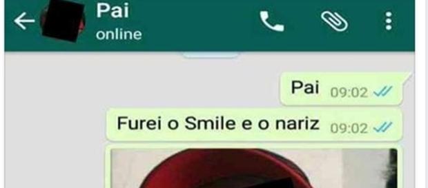 Pai surpreende a filha com resposta inusitada (Foto: Reprodução Whatsapp) Pai surpreende a filha com resposta inusitada (Foto: Reprodução Whatsapp)