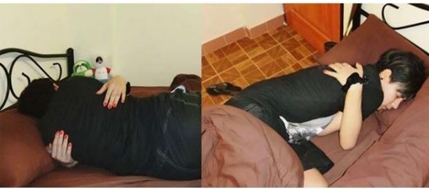 Jovem usa criatividade para mostrar que não está sozinho. Jovem usa criatividade para mostrar que não está sozinho.