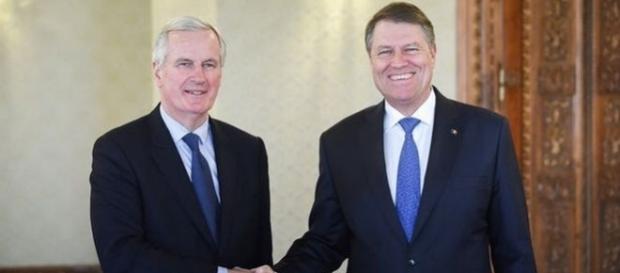 Negociatorul șef al UE pentru Brexit s-a întâlnit cu Președintele României Klaus Johannis - Foto: Twitter/Michel Barnier Negociatorul șef al UE pentru Brexit s-a întâlnit cu Președintele României Klaus Johannis - Foto: Twitter/Michel Barnier