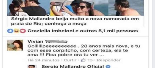 Sérgio Mallandro dá resposta a seguidora (Foto: reprodução Facebook) Sérgio Mallandro dá resposta a seguidora (Foto: reprodução Facebook)
