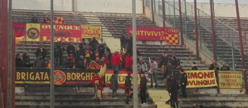 I tifosi giallorossi presenti a Reggio Calabria.
