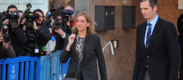 La Infanta y su marido saliendo del juzgado La Infanta y su marido saliendo del juzgado