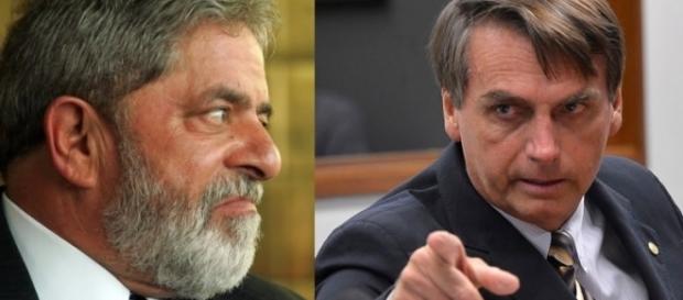 Lula (à esquerda) é considerado o favorito na disputa; Bolsonaro aparece em terceiro lugar Lula (à esquerda) é considerado o favorito na disputa; Bolsonaro aparece em terceiro lugar