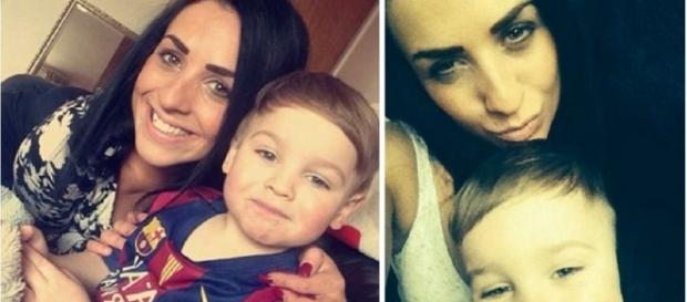 Lydia Macdonald com o filho Mason Martin Lydia Macdonald com o filho Mason Martin