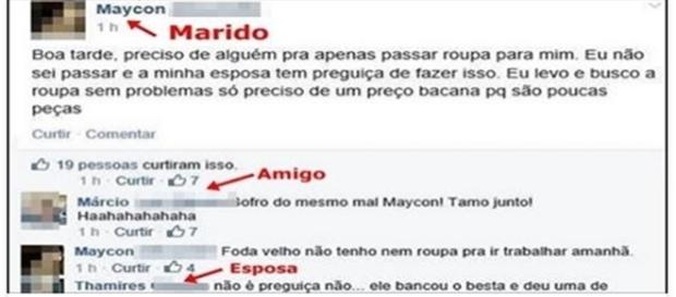 Marido expõe problema nas redes sociais (Foto: reprodução Facebook) Marido expõe problema nas redes sociais (Foto: reprodução Facebook)