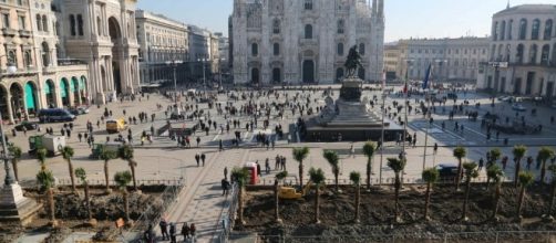 Milano, bruciate 3 palme di Piazza Duomo - fonte immagine: meteoweb.eu